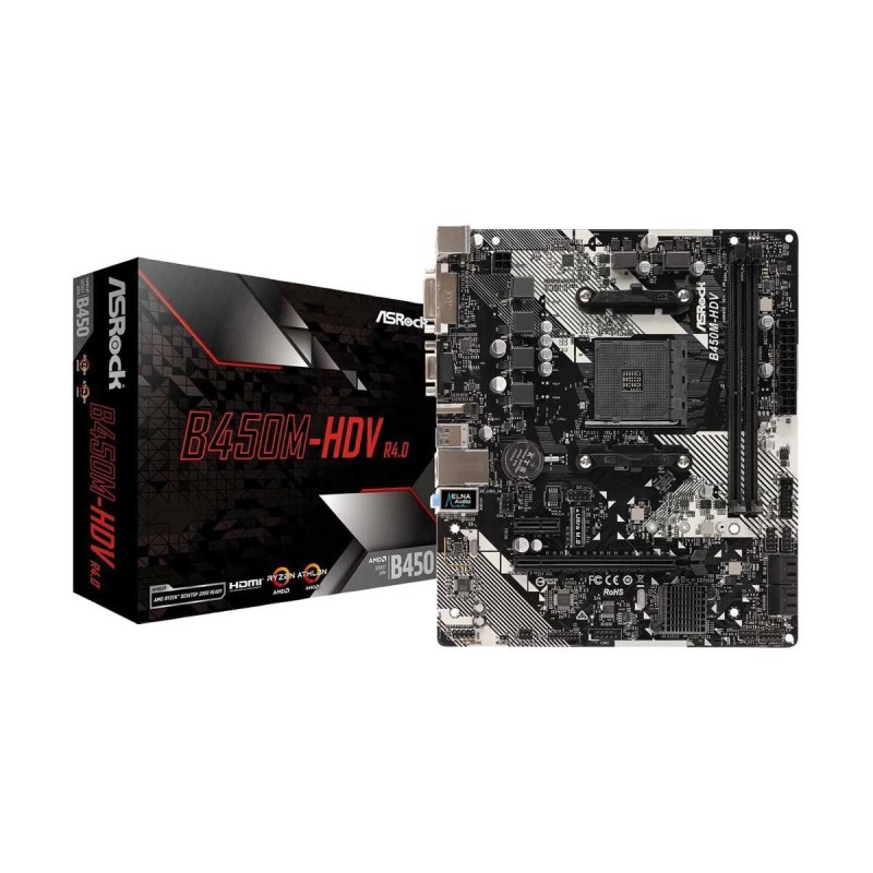 ASRock B450M-HDV R4.0 AMD Motherboard