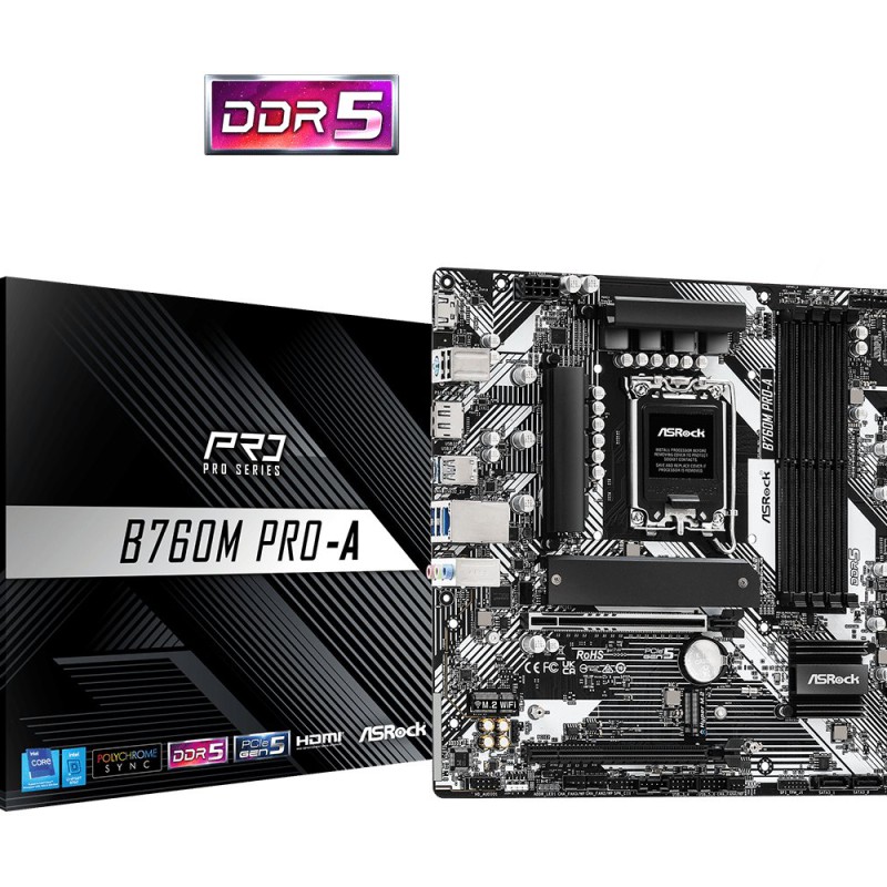 ASRock B760M Pro-A DDR5 Micro ATX Motherboard