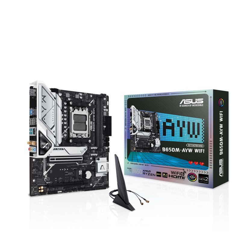 ASUS B650M-AYW WIFI AMD AM5 DDR5 Micro-ATX Motherboard