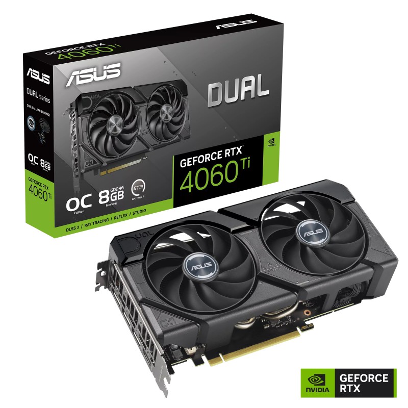 ASUS Dual GeForce RTX 4060 Ti EVO OC Edition 8GB GDDR6 Graphics Card