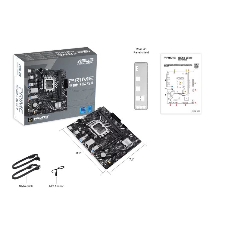 ASUS PRIME H610M-F D4 R2.0 DDR4 LGA1700 mATX Motherboard