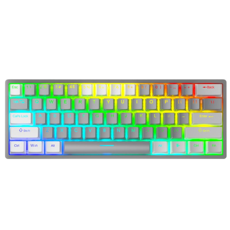 AULA F3261 Type-C Hot Swappable RGB Blue Switch Mechanical Gaming Keyboard