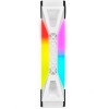 Corsair iCUE QL120 RGB 120mm PWM White Case Fan Triple Fan Kit with Lighting Node CORE