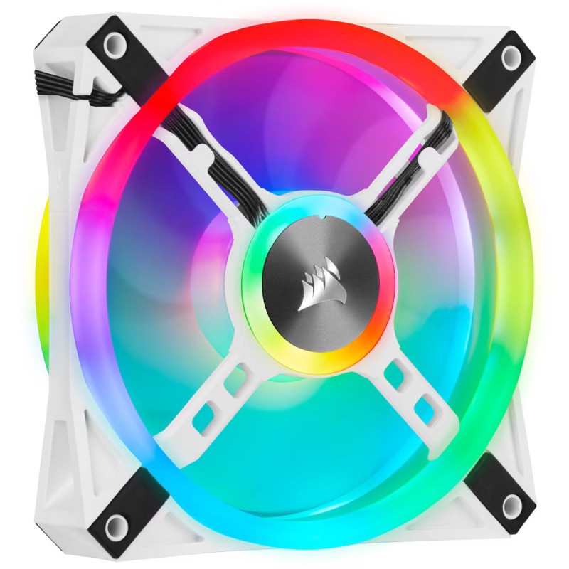 Corsair iCUE QL120 RGB 120mm PWM White Single Case Fan Corsair iCUE QL120 RGB 120mm PWM White Single Case Fan