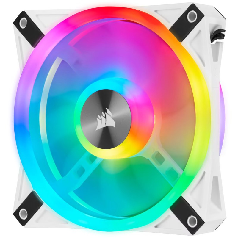 Corsair iCUE QL120 RGB 120mm PWM White Single Case Fan Corsair iCUE QL120 RGB 120mm PWM White Single Case Fan