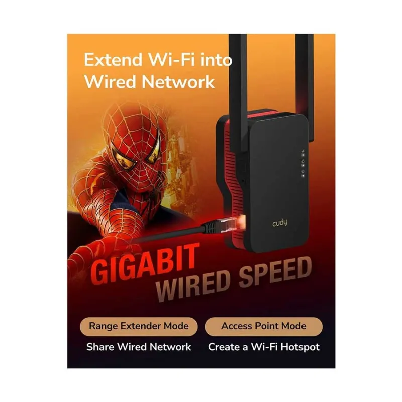 Cudy RE3000 AX3000Mbps Dual Band Wi-Fi 6 Range Extender Cudy RE3000 AX3000Mbps Dual Band Wi-Fi 6 Range Extender