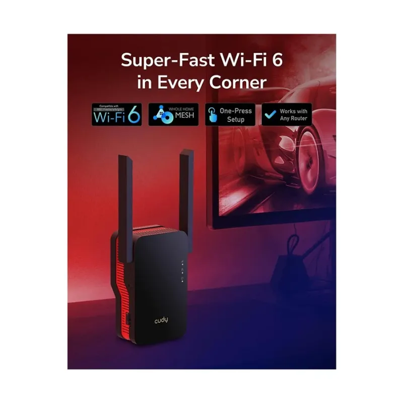 Cudy RE3000 AX3000Mbps Dual Band Wi-Fi 6 Range Extender Cudy RE3000 AX3000Mbps Dual Band Wi-Fi 6 Range Extender