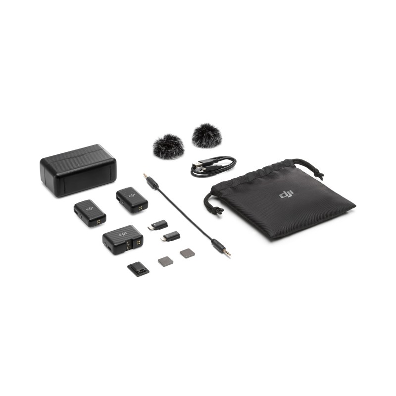 DJI Mic (2 TX + 1 RX + Charging Case) Dual-channel Wireless Microphone