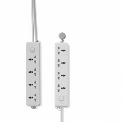 Deli CT703 2 Pin 4 Port 3 Meter Power Strip