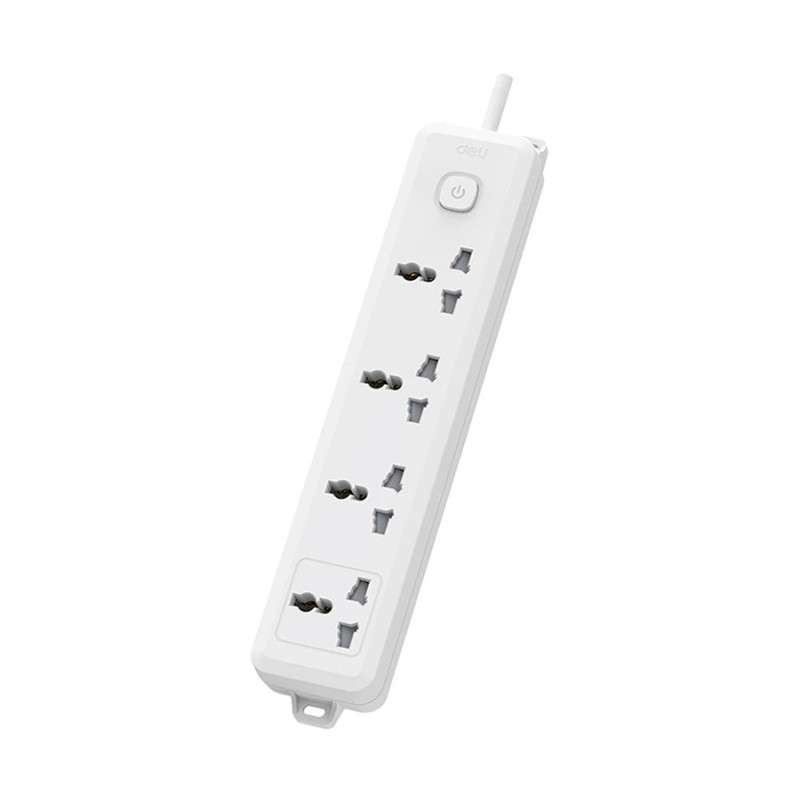 Deli CT703 2 Pin 4 Port 3 Meter Power Strip