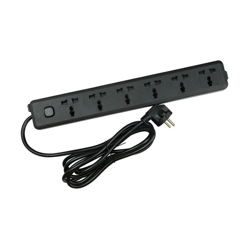 Deli CT705 2 Pin 6 Port 3 Meter Power Strip