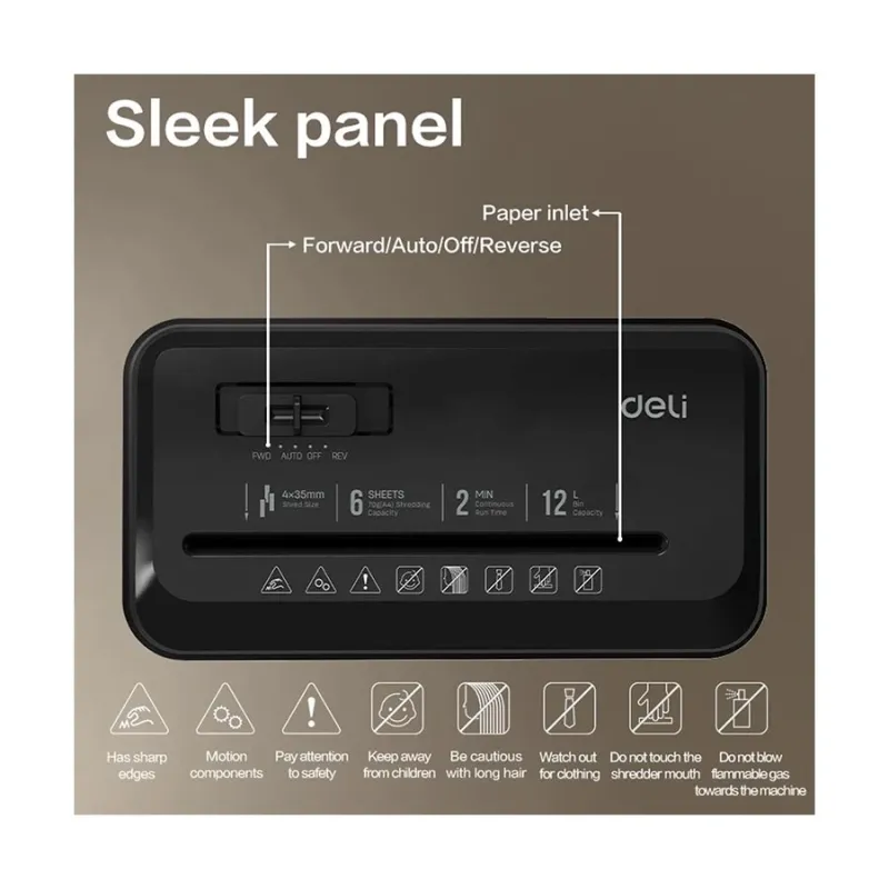 Deli ET016 6 Sheet Mini Paper Shredder