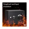 Deli ET580 Black Digital Safe Box (Key, Password & Fireproof)