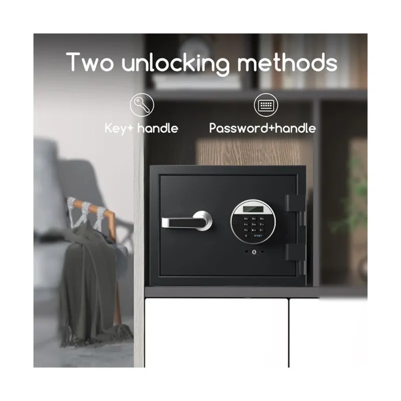 Deli ET580 Black Digital Safe Box (Key, Password & Fireproof)