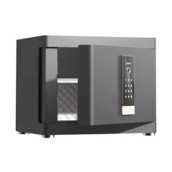 Deli ET592 Black Automatic Door Digital Safe Box (Key, Password & Fingerprint)