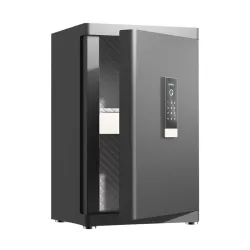 Deli ET594 Black Automatic Door Digital Safe Box (Key, Password & Fingerprint)