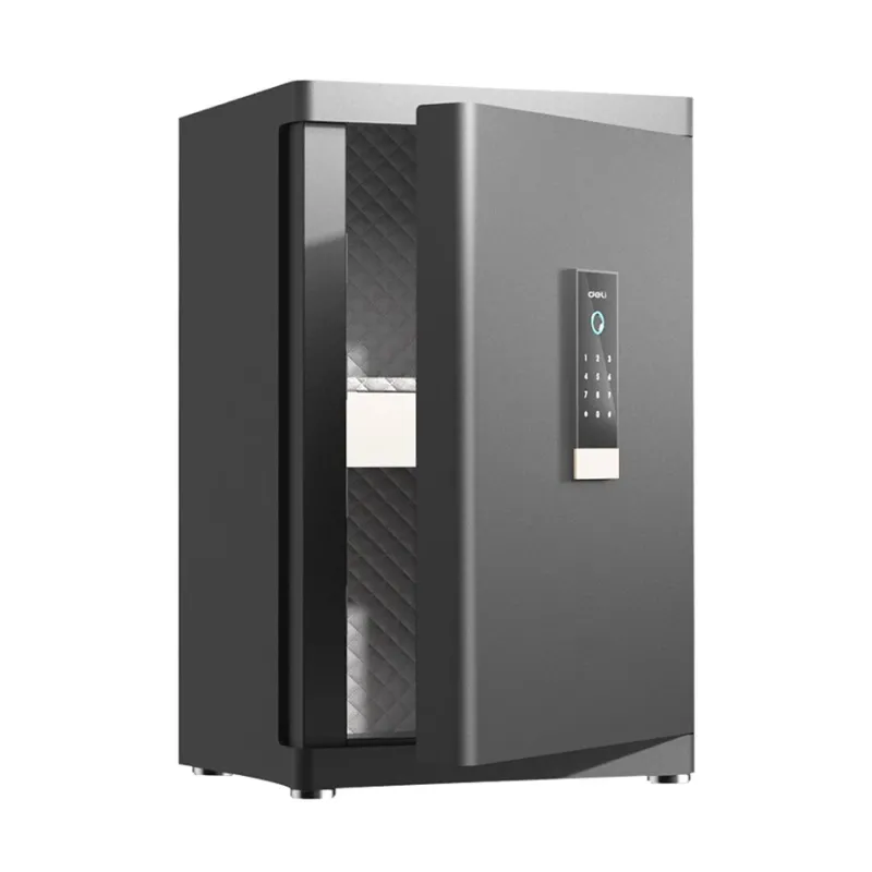 Deli ET594 Black Automatic Door Digital Safe Box (Key, Password & Fingerprint)