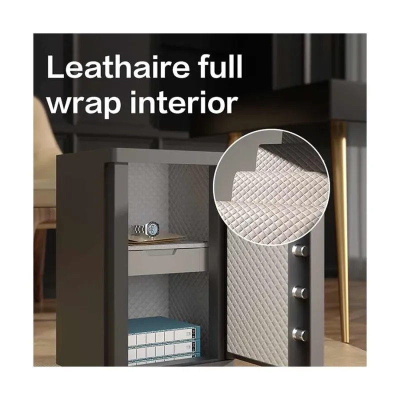 Deli ET594 Black Automatic Door Digital Safe Box (Key, Password & Fingerprint)