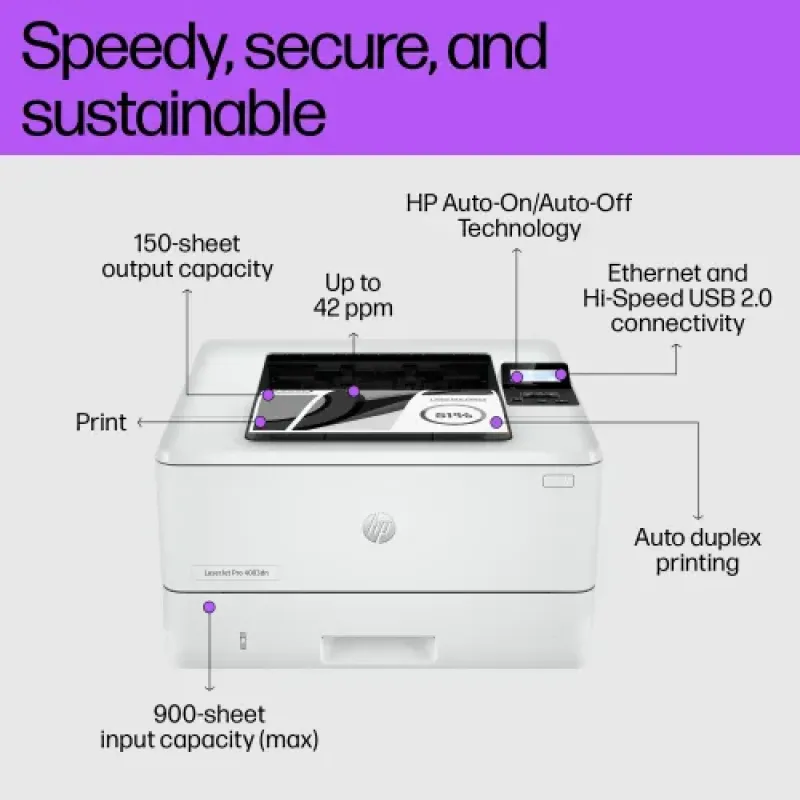 HP LaserJet Pro 4003dn Single Function Mono Laser Printer HP LaserJet Pro 4003dn Single Function Mono Laser Printer