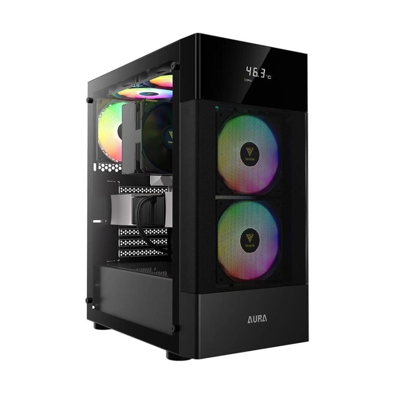 Gamdias AURA GC5 Digital Display Mesh RGB Mid-Tower ATX Gaming Casing