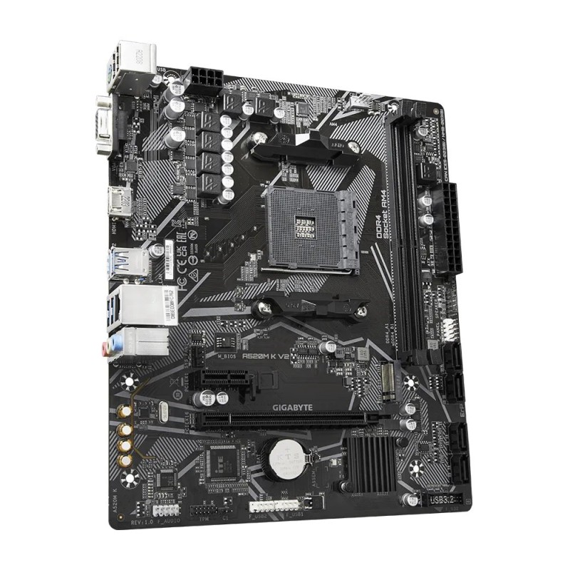 GIGABYTE A520M K V2 AM4 Micro ATX Motherboard