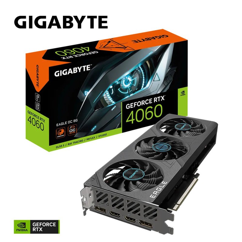 GIGABYTE GeForce RTX 4060 EAGLE OC 8G GDDR6 Graphics Card