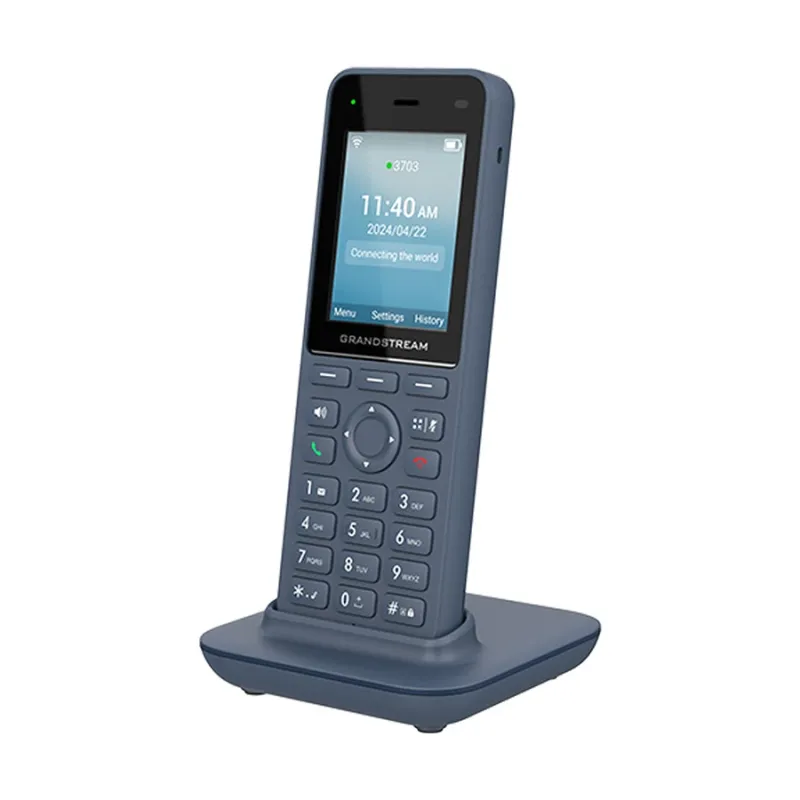 Grandstream WP826 Cordless Wi-Fi Blue IP Phone with 3 SIP Accounts 3 Line