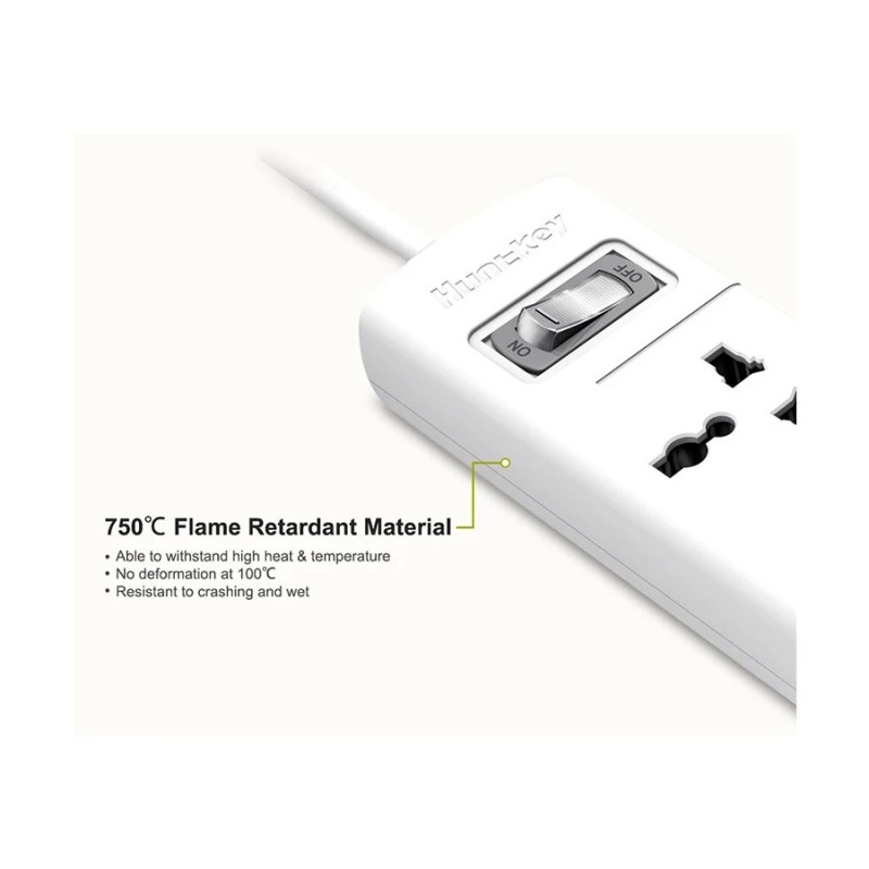 Huntkey SZM401 4 Port Socket 2Core Cable Power Strip
