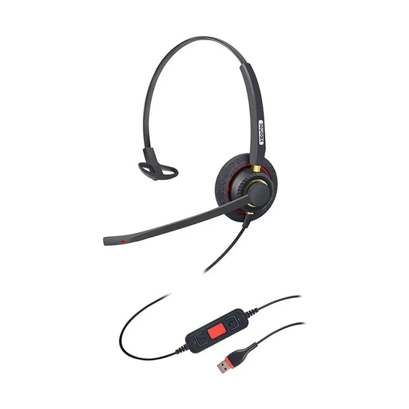 Inbertec UB805M AI Noise Cancelling Professional USB Wired Headphone
