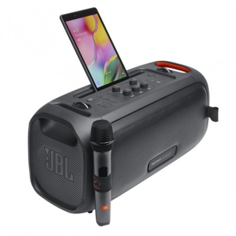 JBL PartyBox On-The-Go Essential Portable Party Speaker With Wireless Microphone JBL PartyBox On-The-Go Essential Portable Party Speaker With Wireless Microphone