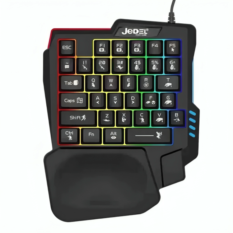 Jedel K601 Single Hand RGB Gaming Keyboard