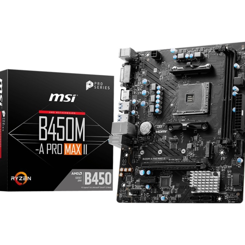 MSI B450M-A PRO MAX II AMD AM4 Motherboard