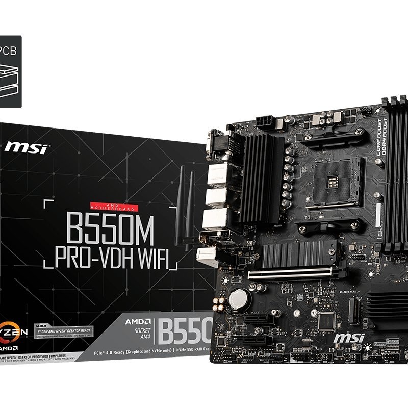 MSI B550M Pro-VDH Wi-Fi AM4 AMD Micro-ATX Motherboard