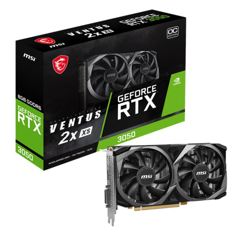 MSI GeForce RTX 3050 VENTUS 2X XS 8GB OC GDDR6 Graphics Card