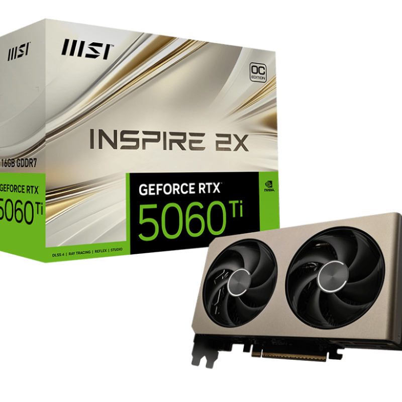 MSI GeForce RTX 5060 Ti 16G INSPIRE 2X OC 16GB GDDR7 Graphics Card