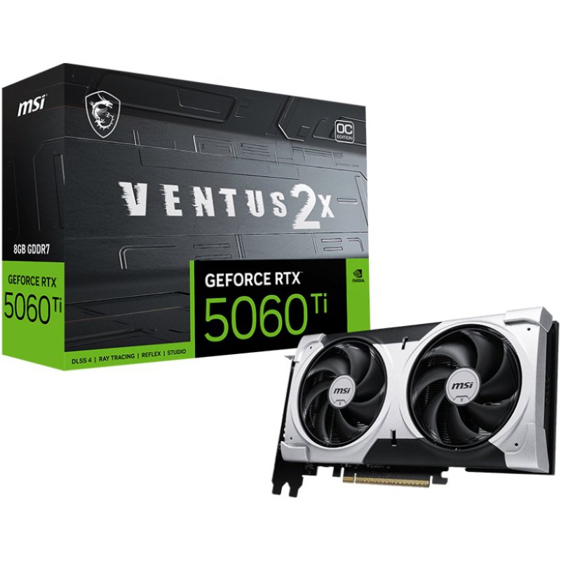 MSI GeForce RTX 5060 Ti 8G VENTUS 2X PLUS 8GB GDDR7 Graphics Card