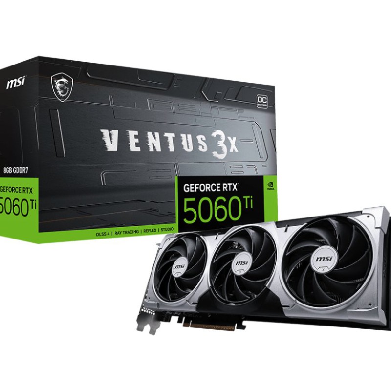 MSI GeForce RTX 5060 Ti 8G VENTUS 3X OC 8GB GDDR7 Graphics Card