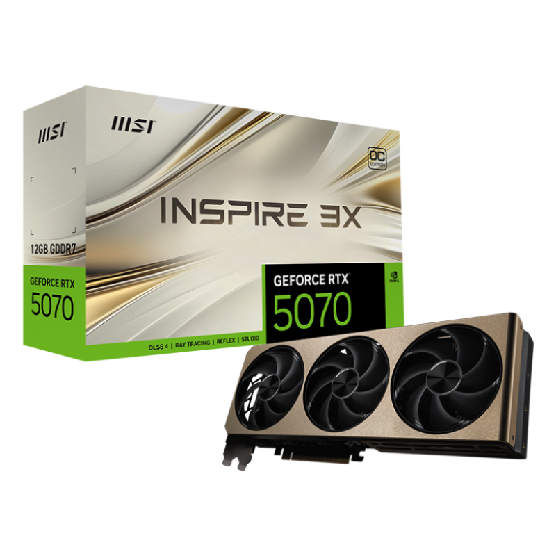 MSI GeForce RTX 5070 12G INSPIRE 3X OC GDDR7 Graphics Card