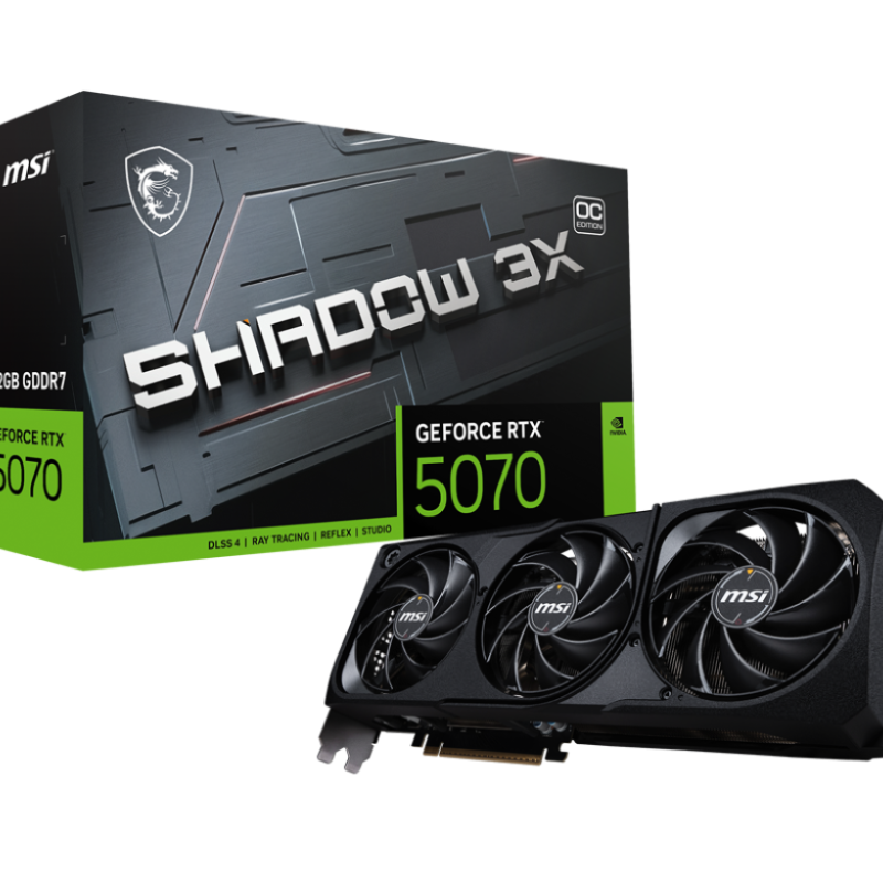 MSI GeForce RTX 5070 12G SHADOW 3X OC GDDR7 Graphics Card