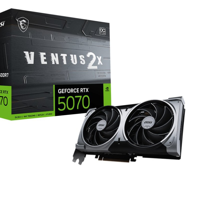 MSI GeForce RTX 5070 12G VENTUS 2X OC 12GB GDDR7 Graphics Card
