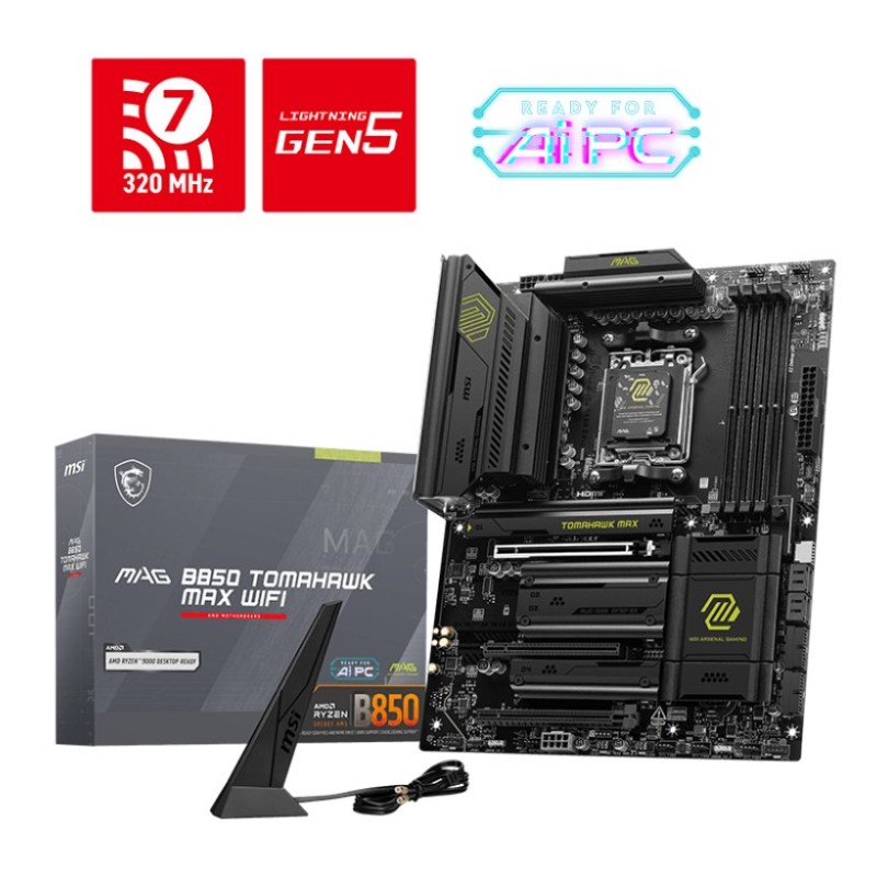 MSI MAG B850 TOMAHAWK MAX WIFI AM5 ATX Motherboard