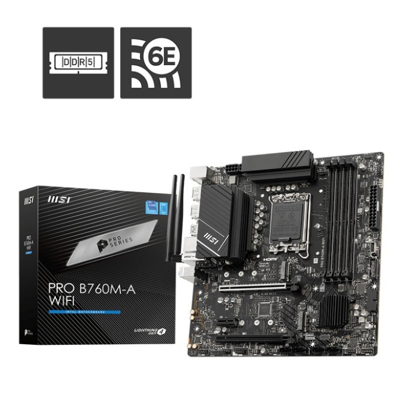 MSI PRO B760M-A WIFI mATX Motherboard