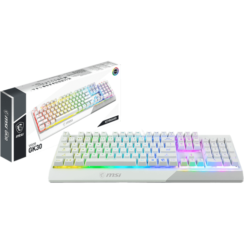MSI VIGOR GK30 WHITE Wired RGB Gaming Keyboard