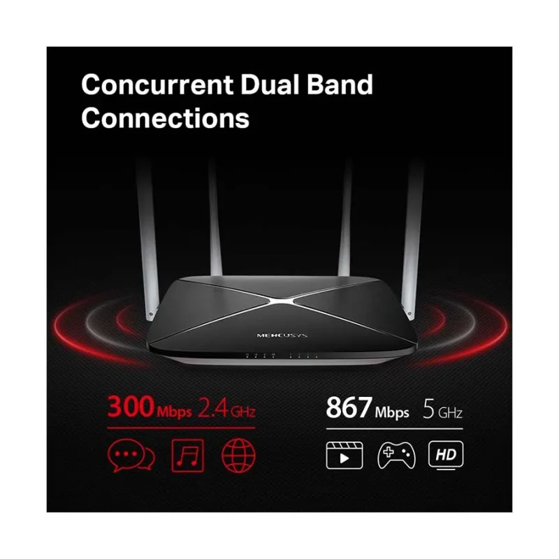 Mercusys AC12 AC1200 Dual Band Wireless Router (4 Antenna) Mercusys AC12 AC1200 Dual Band Wireless Router (4 Antenna)
