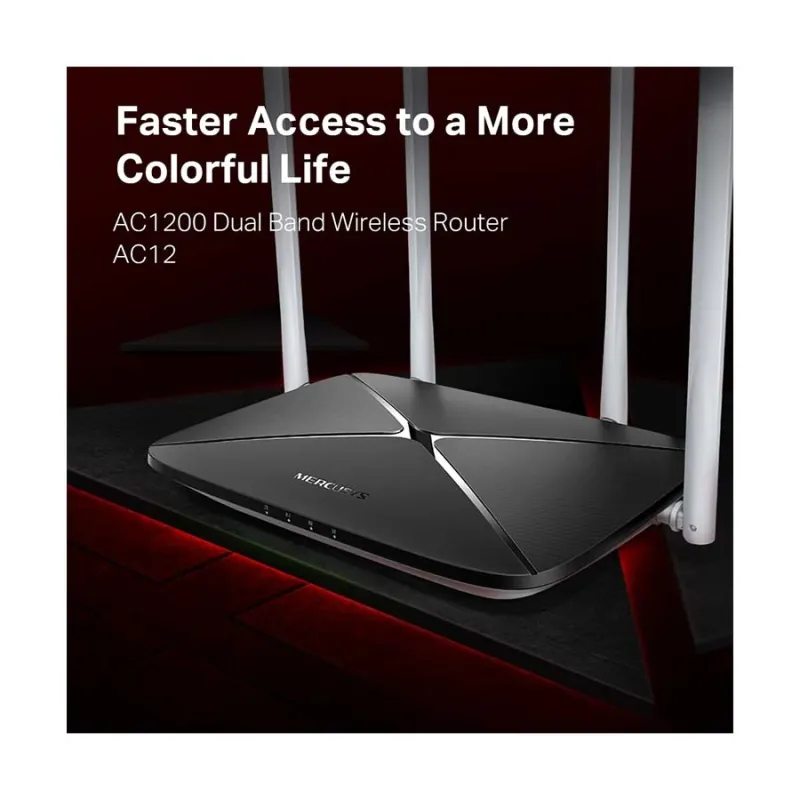 Mercusys AC12 AC1200 Dual Band Wireless Router (4 Antenna) Mercusys AC12 AC1200 Dual Band Wireless Router (4 Antenna)