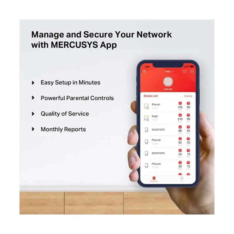 Mercusys HALO H50G AC1900 Mbps Gigabit Dual-Band Wi-Fi 5 Mesh Router (2-Pack) Mercusys HALO H50G AC1900 Mbps Gigabit Dual-Band Wi-Fi 5 Mesh Router (2-Pack)