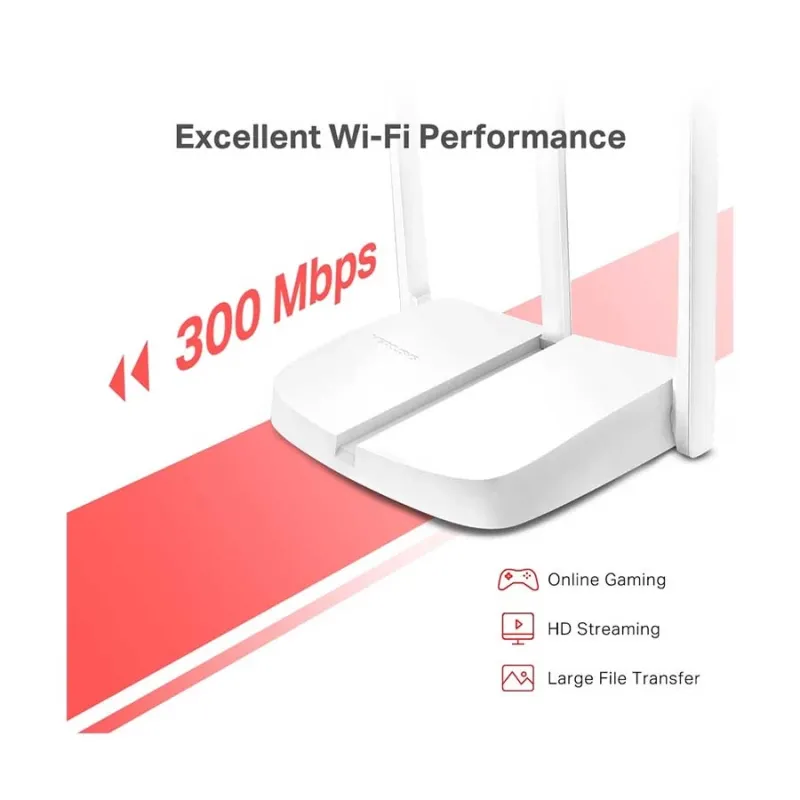Mercusys MW306R 300 Mbps Multi-Mode Ethernet single-band Wi-Fi Router Mercusys MW306R 300 Mbps Multi-Mode Ethernet single-band Wi-Fi Router