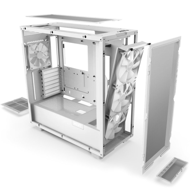 NZXT H7 Flow RGB ATX Mid-Tower Casing - White