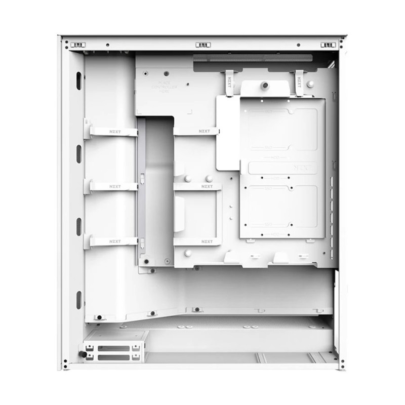 NZXT H7 Flow RGB 2024 Mid-Tower ATX Airflow Casing With 360 RGB Fan White