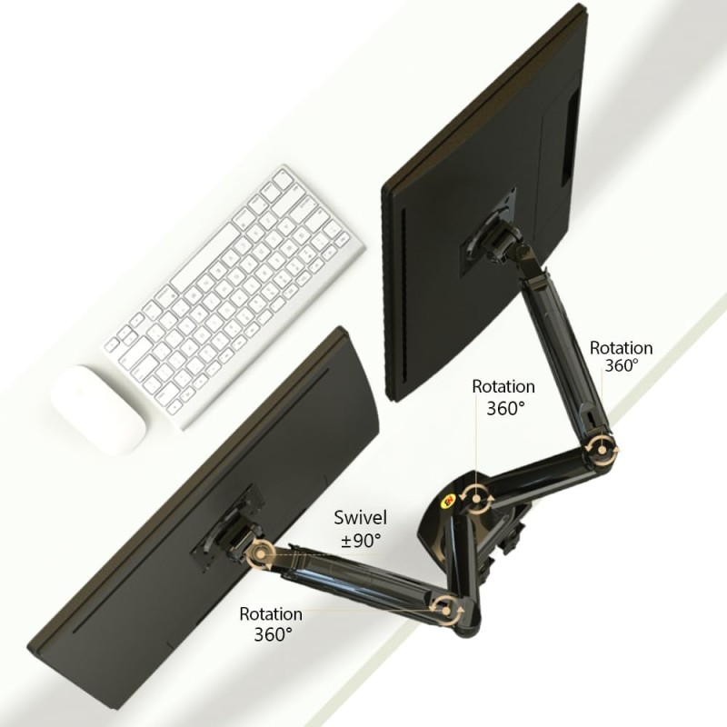 North Bayou F160 Dual Monitor Desk Mount